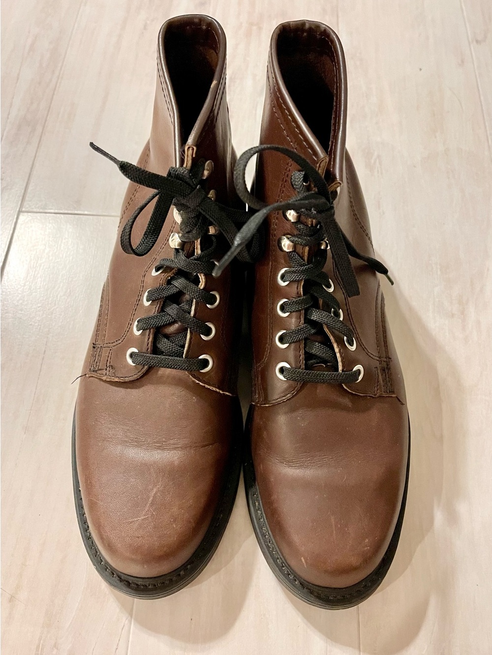 Vintage Knapp Brown Leather Lace Up Oil Resistant Work Boots, Women’s Size 10